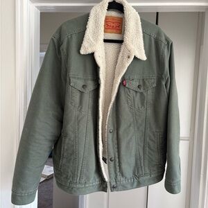 Green Levi’s Sherpa Trucker